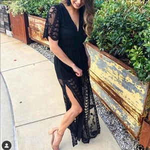 Socialite black lace dress